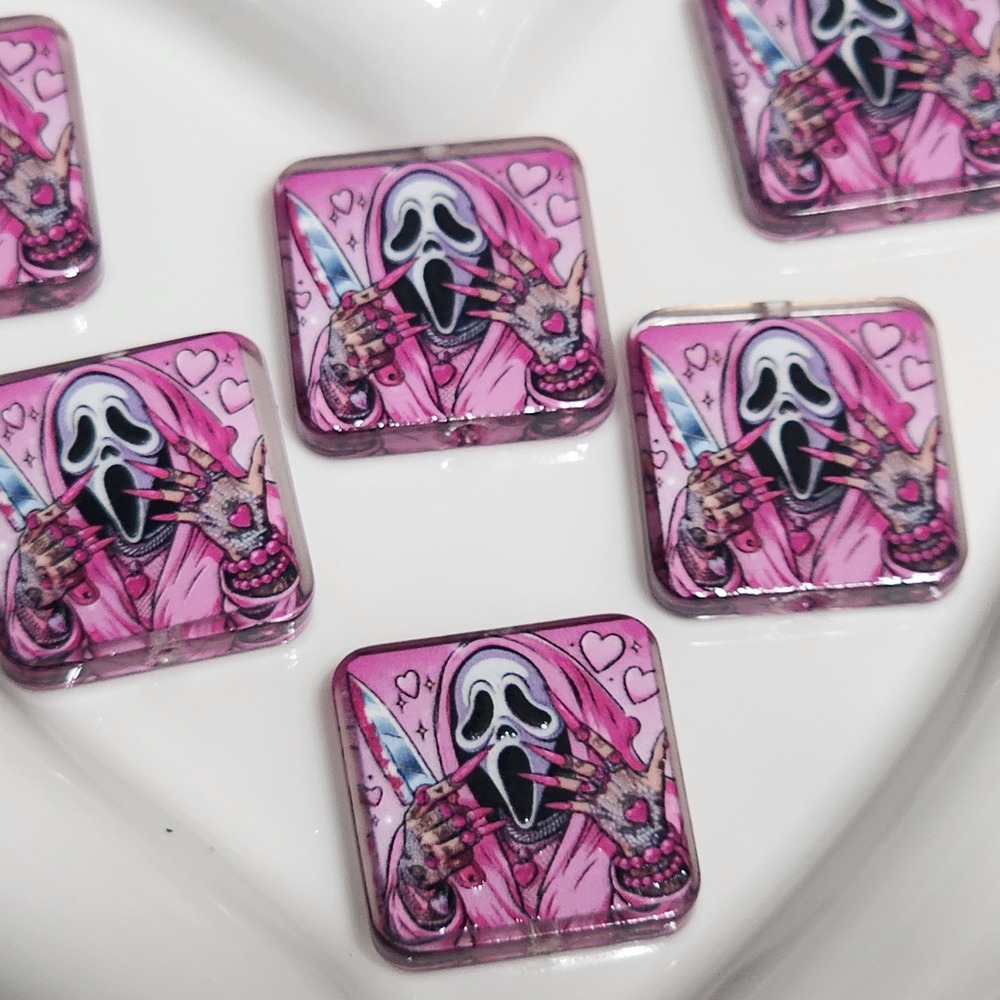Horror Boujee Beads 2 Pcs Focal Bead Beaded Pen Jewelry Making Charms Acrylic